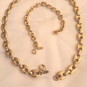 Vendome Gold-Tone Chain Necklace & Bracelet Set